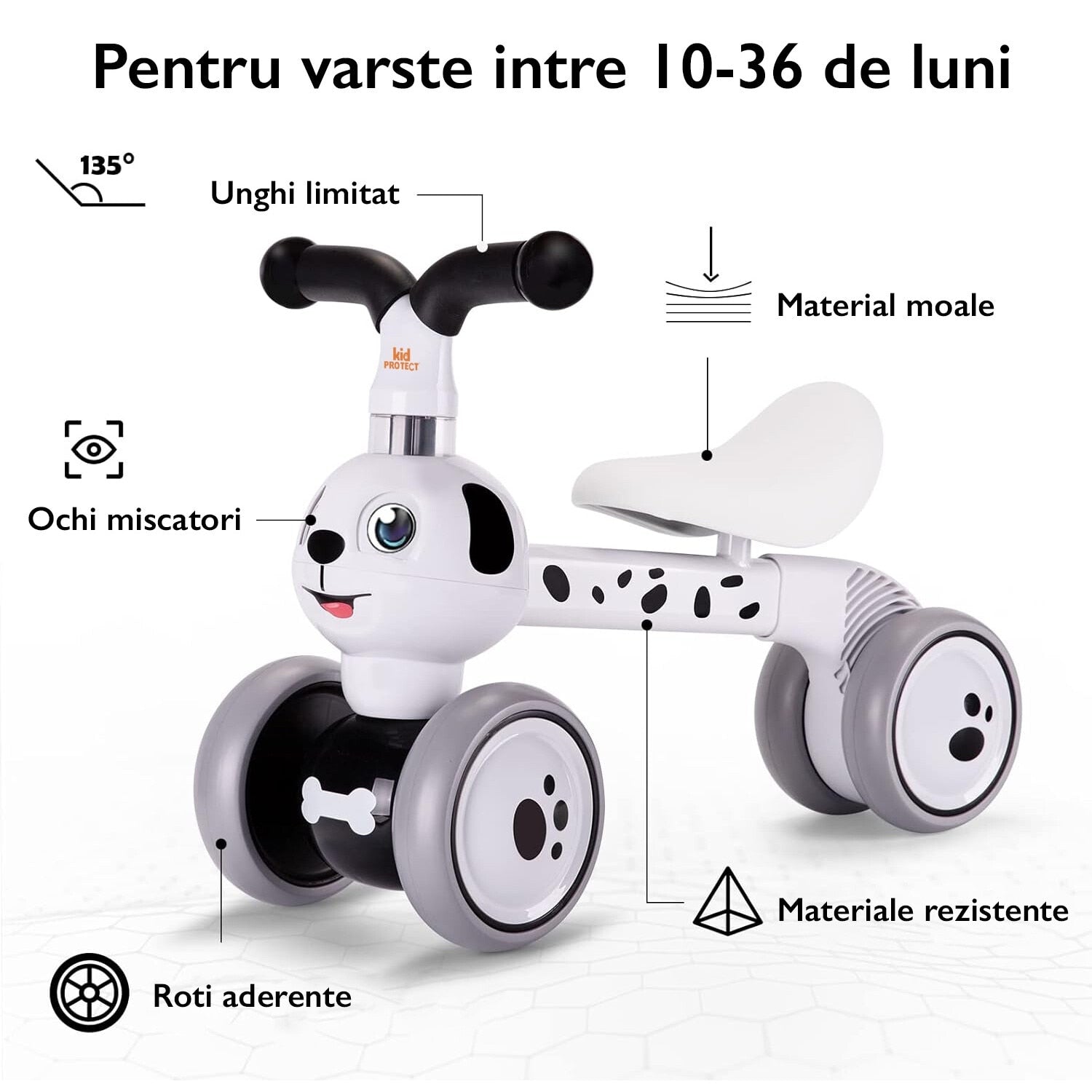 Bicicleta Fara Pedale Catelus Copii KidProtect MiniRider Bicicleta Fara Pedale Catelus Copii KidProtect MiniRider